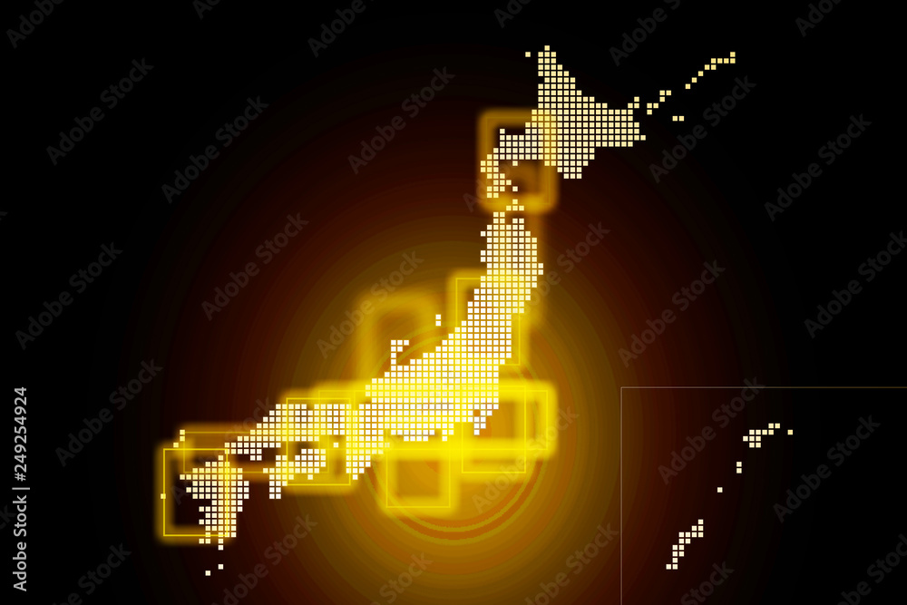 Fotografie Map of Japan