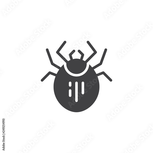 Mite pest vector icon. filled flat sign for mobile concept and web design. Dust Mite Insect simple glyph icon. Symbol, logo illustration. Pixel perfect vector graphics