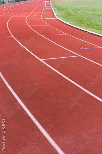 red rubber running track