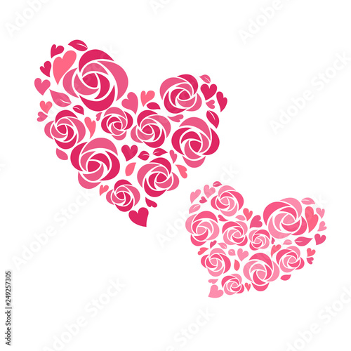 Heart shaped flower decoration