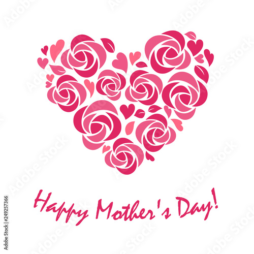 Heart shaped flower decoration / Mother's Day