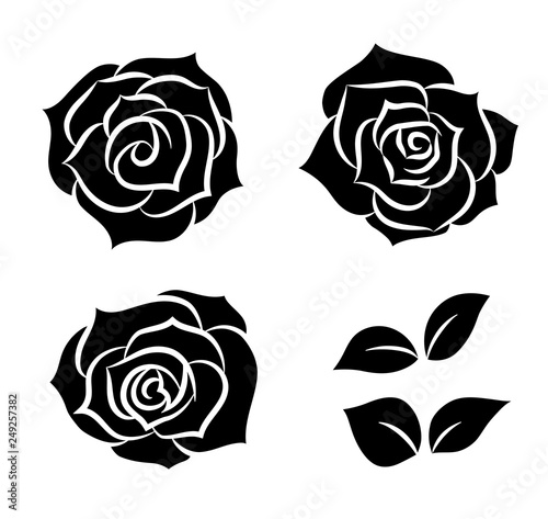 Rose icon set