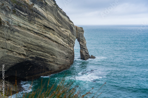 Foto Able Tasman national park New Zealand, Tasman District South Island New Zealand, a spectacular rugged coastline at Cape Farewell in New Zealand
