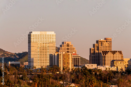 city at sunset