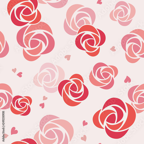 Seamless pattern of roses