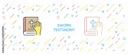 SWORN TESTIMONY ICON CONCEPT