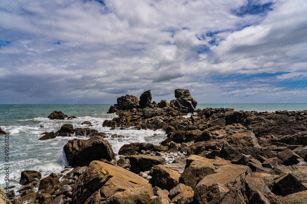 amazing coastline at cape foulwind Westport New Zealand, great coast with the waves of the ocean in the background, ocean in new Zealand with great rocks and beach, cape foulwind landscape image amazing coastline at cape foulwind Westport New Zealand, great coast with the waves of the ocean in the background, ocean in new Zealand with great rocks and beach, cape foulwind landscape image