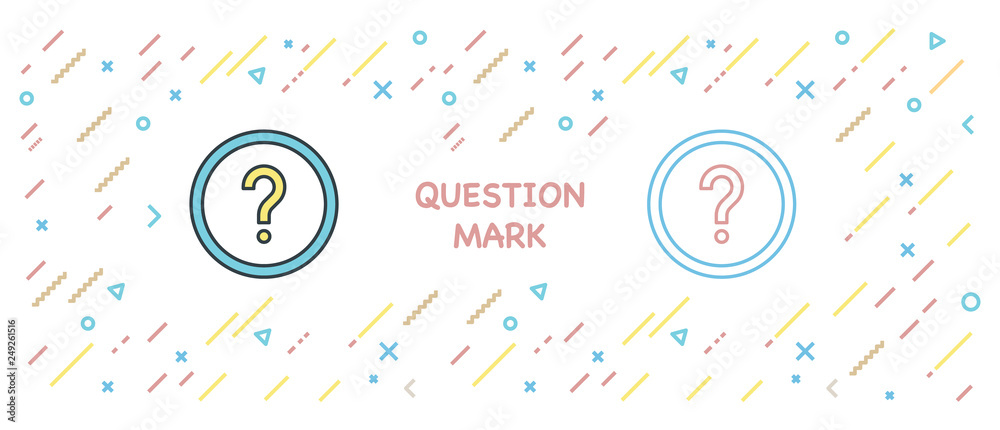 Obraz premium QUESTION MARK ICON CONCEPT