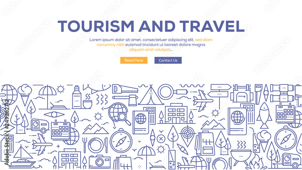 TOURISM AND TRAVEL BANNER CONCEPT