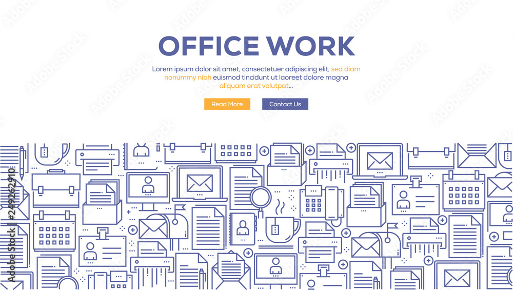 OFFICE WORK BANNER CONCEPT OFFICE WORK BANNER CONCEPT