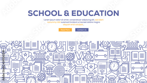 SCHOOL AND EDUCATION BANNER CONCEPT