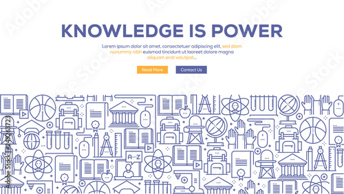 KNOWLEDGE IS POWER BANNER CONCEPT