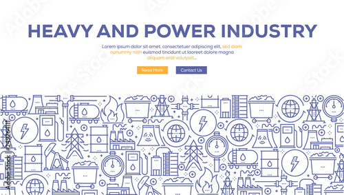 HEAVY AND POWER INDUSTRY BANNER CONCEPT