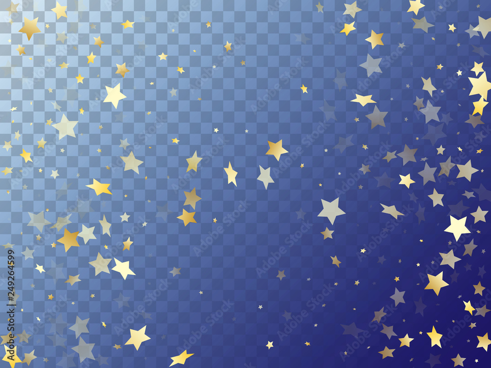Star shining gold gradient sparkles on transparent background.