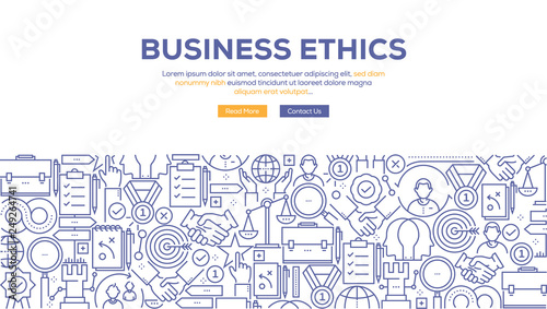 BUSINESS ETHICS BANNER CONCEPT