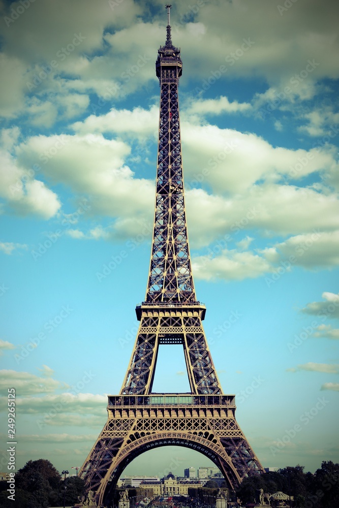 Eiffel Tower symbol of Paris in France