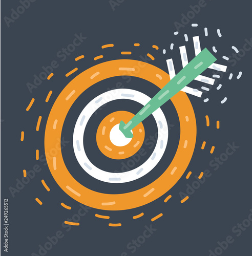 Target Modern Simple Outline Vector Icon