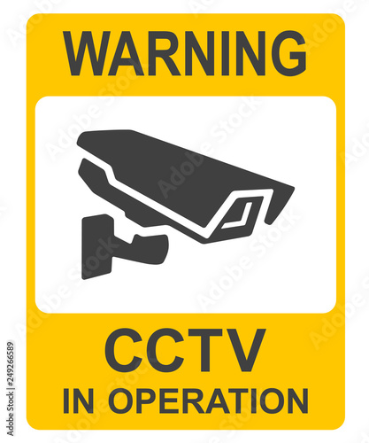 Closed Circuit Television Signs. CCTV vector illustration.