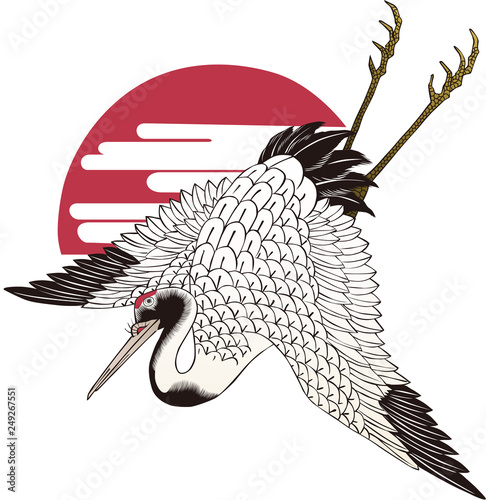 浮世絵　鶴　その2