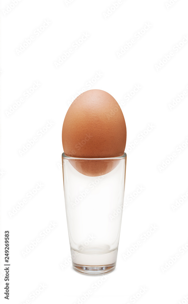 Egg and glass isolated on white background Egg and glass isolated on white background