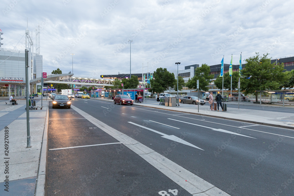 Melbourne, Australia - Jan 15 2019: Melbourne Airport or Tullamarine Airport, is the primary airport serving the city of Melbourne, and the second busiest airport in Australia.