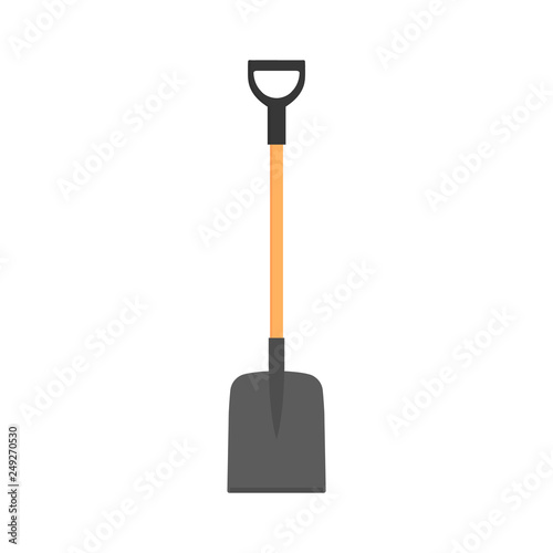 Shovel, spade icon isolated on white background. Garden tool, equipment for farm.