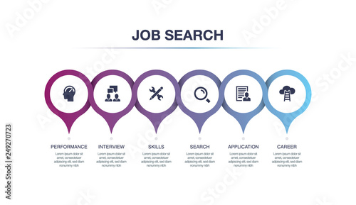 JOB SEARCH INFOGRAPHIC CONCEPT