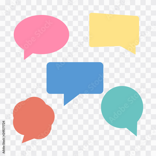 Speech bubbles isolated vector set. Cloud bubble speech for communication