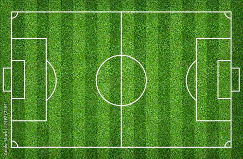 Wallpaper Mural Football field or soccer field for background. Green lawn court for create game. Torontodigital.ca