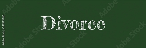 Divorce word concept