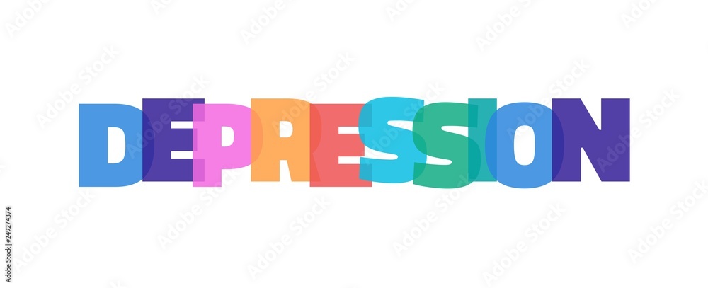 Depression word concept Depression word concept