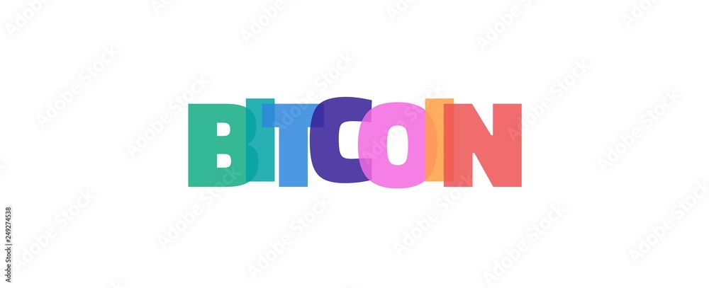 Bitcoin word concept Bitcoin word concept
