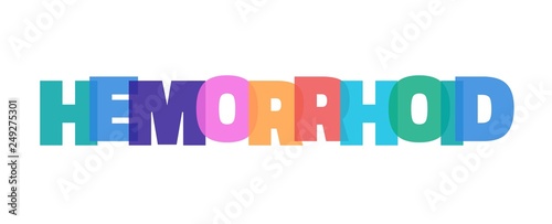 Hemorrhoid word concept