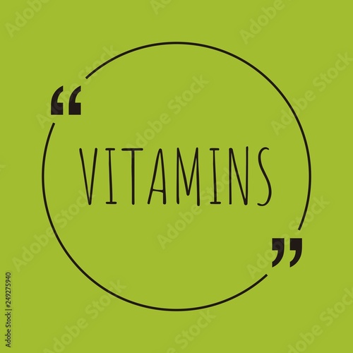 Vitamins word concept