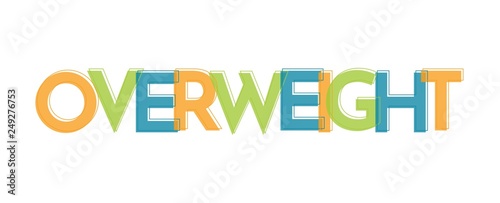 Overweight word concept