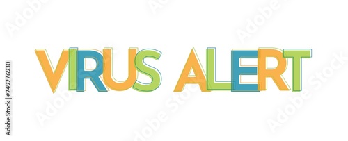 Virus alert word concept