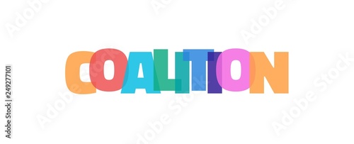 Bilde på lerret Coalition word concept