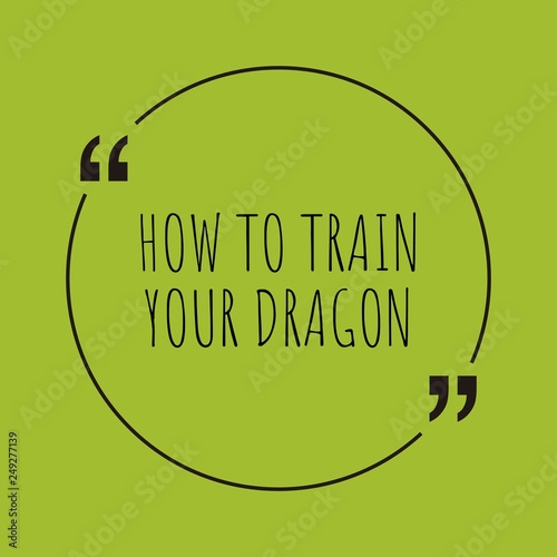 How to train your dragon word concept