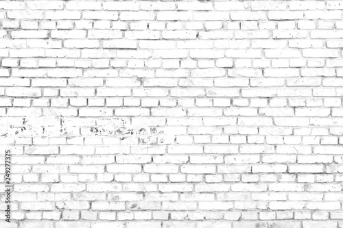 Texture background concept: white brick wall background in rural room