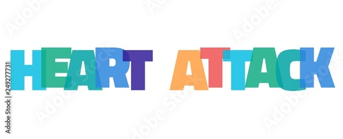 Heart attack word concept