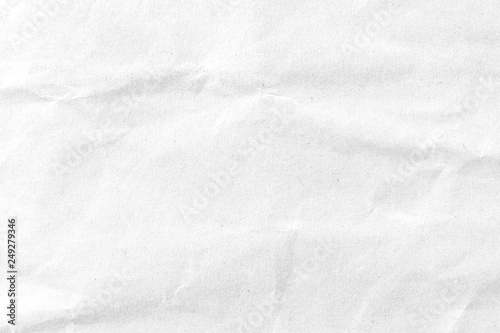 White crumpled paper texture background. Close-up.