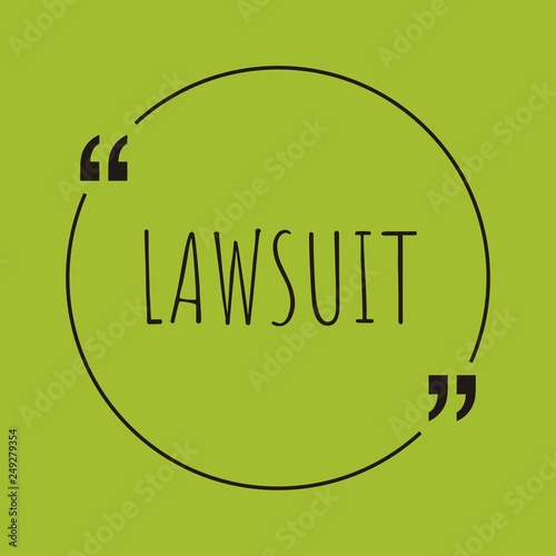 Lawsuit word concept