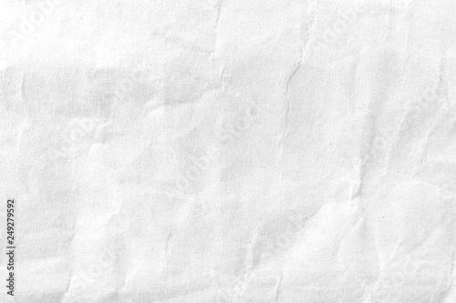 White crumpled paper texture background. Close-up.