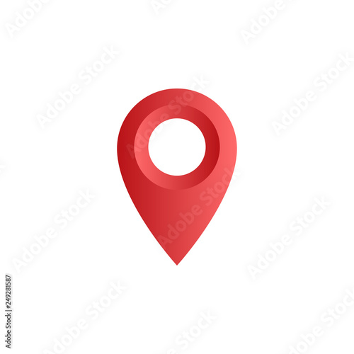 Location pin, map pointer icon