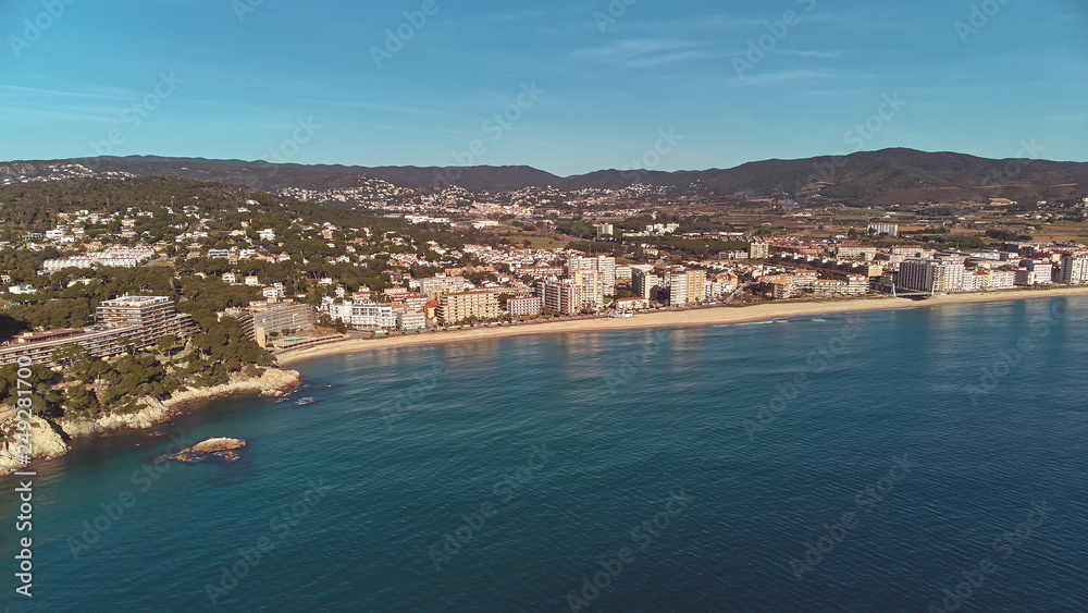 Drone picture over the Costa Brava coastal