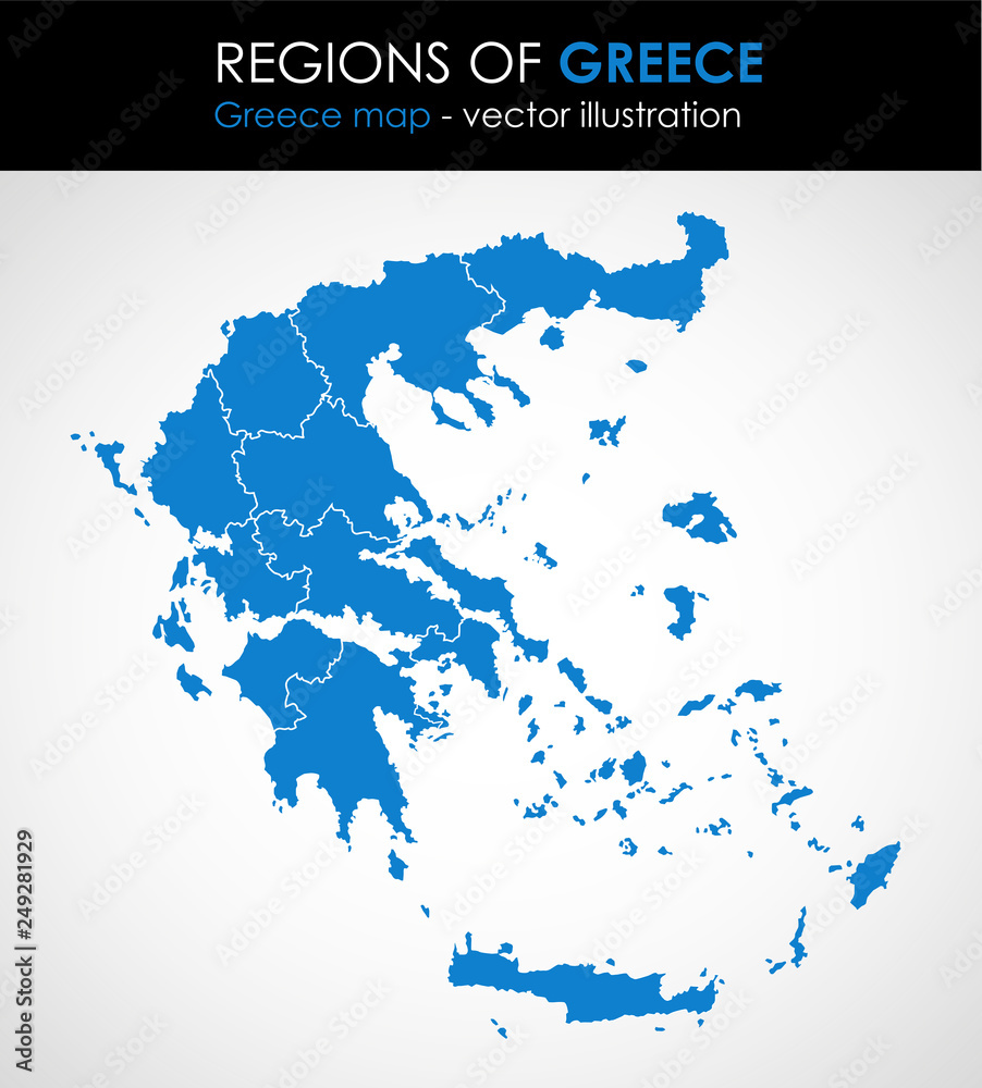 Greece - highly detailed map.All elements are separated in editable layers. Vector illustration.