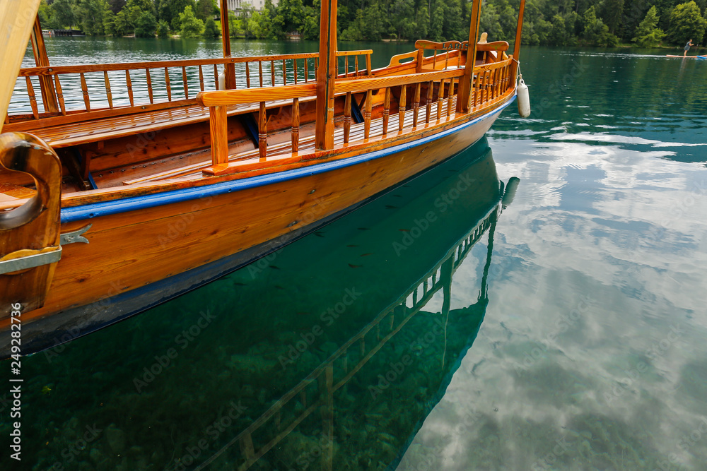 Fototapeta premium Boat and fish at sea