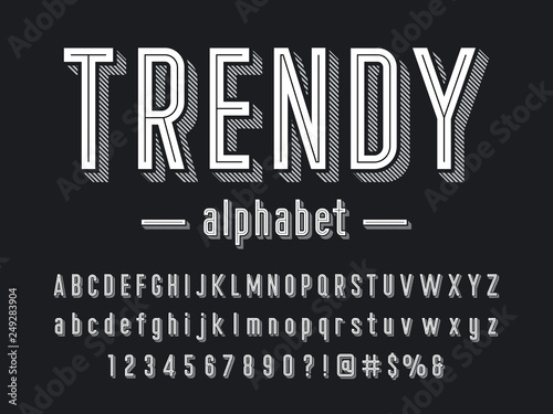 Hipster trendy alphabet design