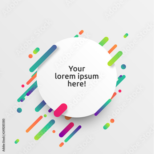 Dynamic and colorful template for advertising, vector illustration