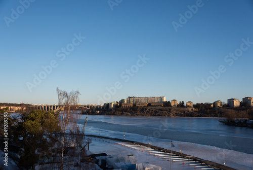 Winter view at the lake Malaren in Stockholm, an early sunny spring day © Hans Baath